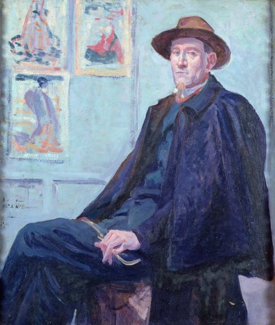 Portret van Felix Feneon (1861-1944) 1901 door Maximilien Luce